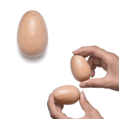 Wooden Egg Shakers Set Natural Finish Percussion Instruments