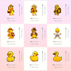 50pcs Yellow Duck Stickers for Guitar Skateboard Laptop Car Helmet