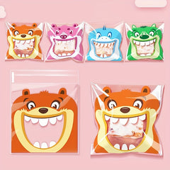 100pcs Big Teeth Mouth Monster Plastic Bags Party Favors