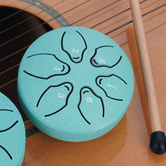 Portable 3 Inch Mini Steel Tongue Drum in Lake Purple Red Golden