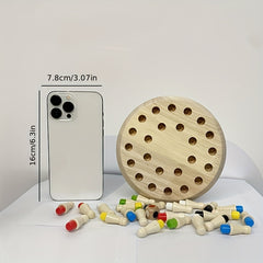 Wooden Memory Match Stick Chess Game Educational Puzzle for Kids & Adults