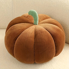 Molutian Fluffy 3D Pumpkin Plush Pillow for Halloween & Thanksgiving Decor