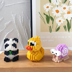 3D Cartoon Pet Friends Building Blocks, Colorful ABS Construction Toy