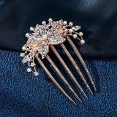 Vintage Rhinestone Hair Comb for Women Elegant Princess Style