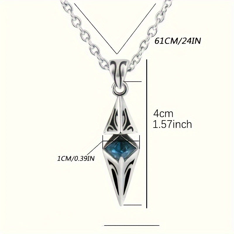 Boho Copper Pendant Necklace Synthetic Gemstone Unisex Hip Hop Street Jewelry