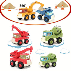 Construction Truck Toys Set for 3-6 Year Olds