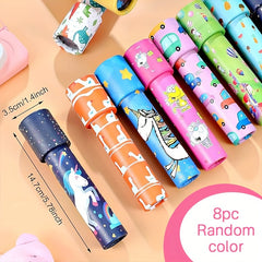8pcs Classic Kaleidoscopes Roller Shaft Prism Lens Retro Props Imaginative Suppl