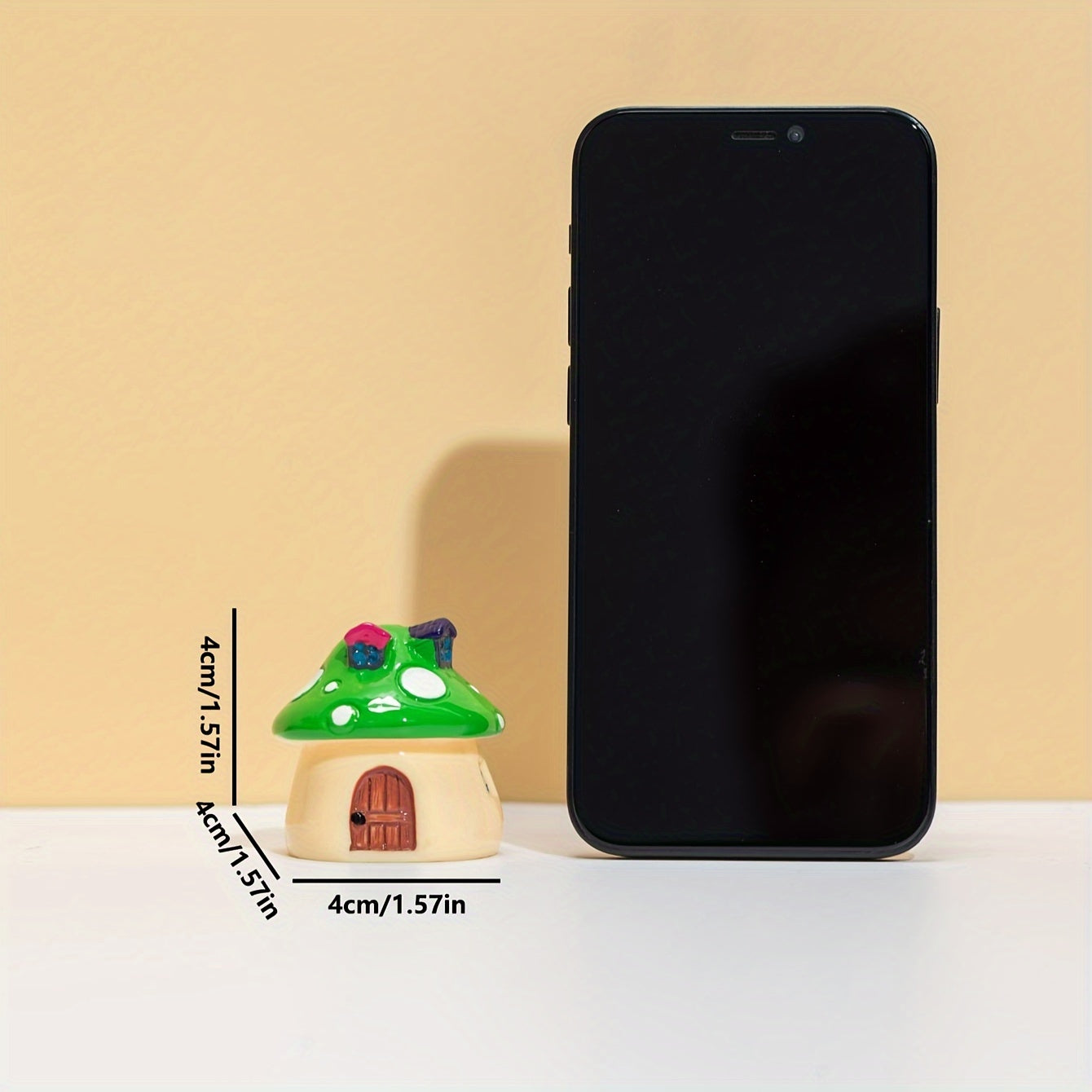 Colorful Mushroom House Decor Resin Ornament