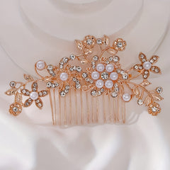 Bride Wedding Hair Comb Pearl Rhinestones Head Accessories