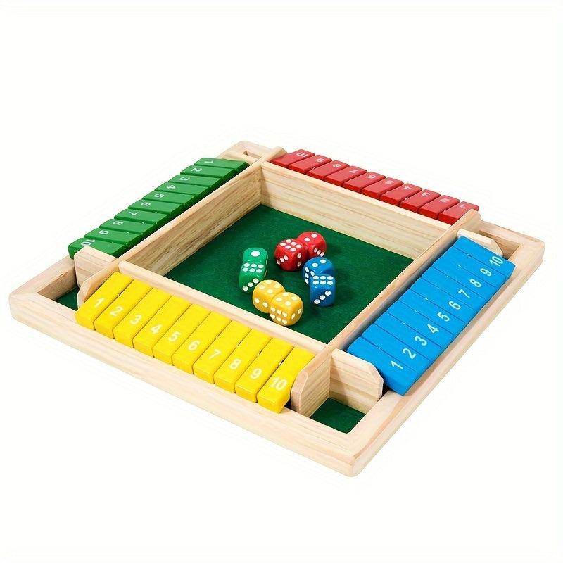 Wooden Math Dice Game for Kids & Adults Interactive Learning Toy Ages 3-6