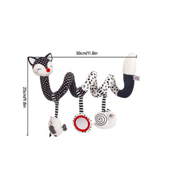 Soft Plush Fox Teething Toy with Rattle & Durable Chewable Teether