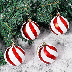 6pcs Christmas Tree Ornaments Shatterproof Plastic Decorations