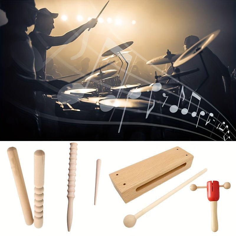 Wooden Percussion Instrument Set for Performances & Celebrations
