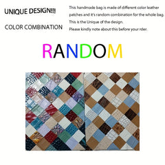 Vintage Leather Block Women's Chest Bag