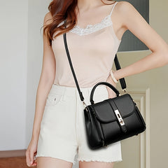 Women's Faux Leather Top Handle Bag