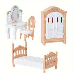 12-Piece Dollhouse Furniture Set for Bedroom Living Room Kitchen Bathroom