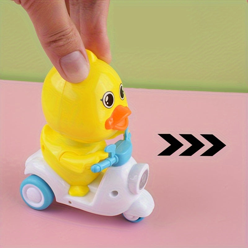 Duck Toy Cars Set for Toddlers - Friction Powered Press and Go Cartoon Vehicle