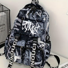 Large Capacity Functional Shoulder Backpack Multiple Pocket Student Bag