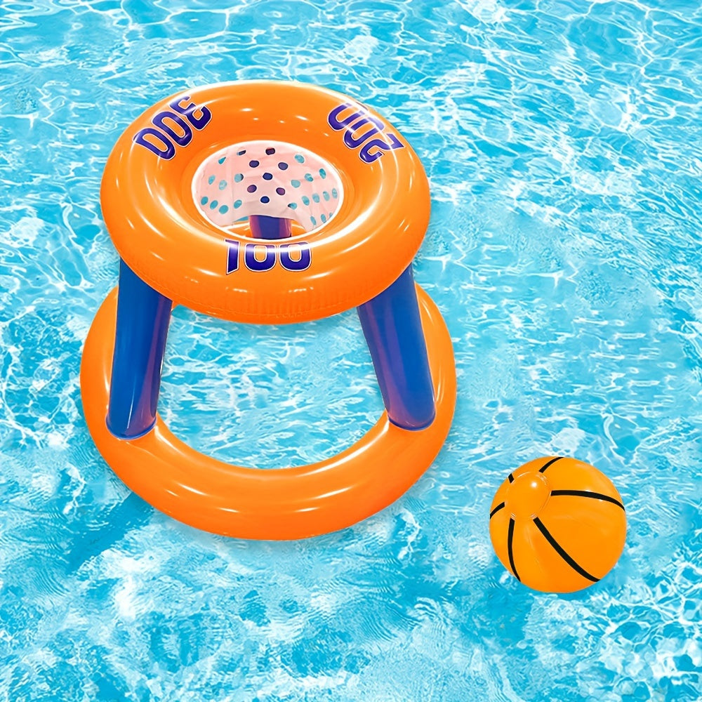 Inflatable Basketball Hoop for Pool Parties Durable PVC Mixed Colors