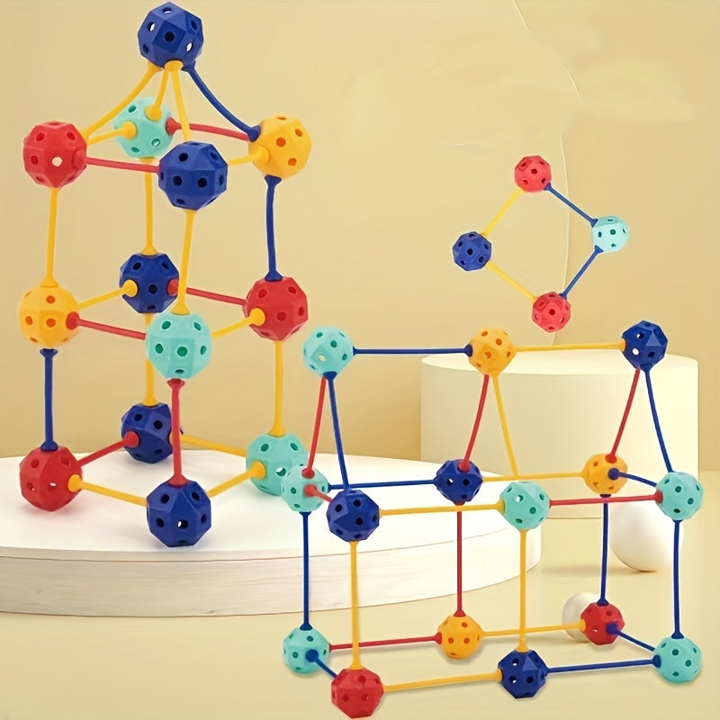 45pcs 3D Geometric Building Blocks PVC Construction Set