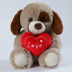 Soft Love Heart Bear & Dog Plush Toy - Perfect Christmas Gift for Anyone
