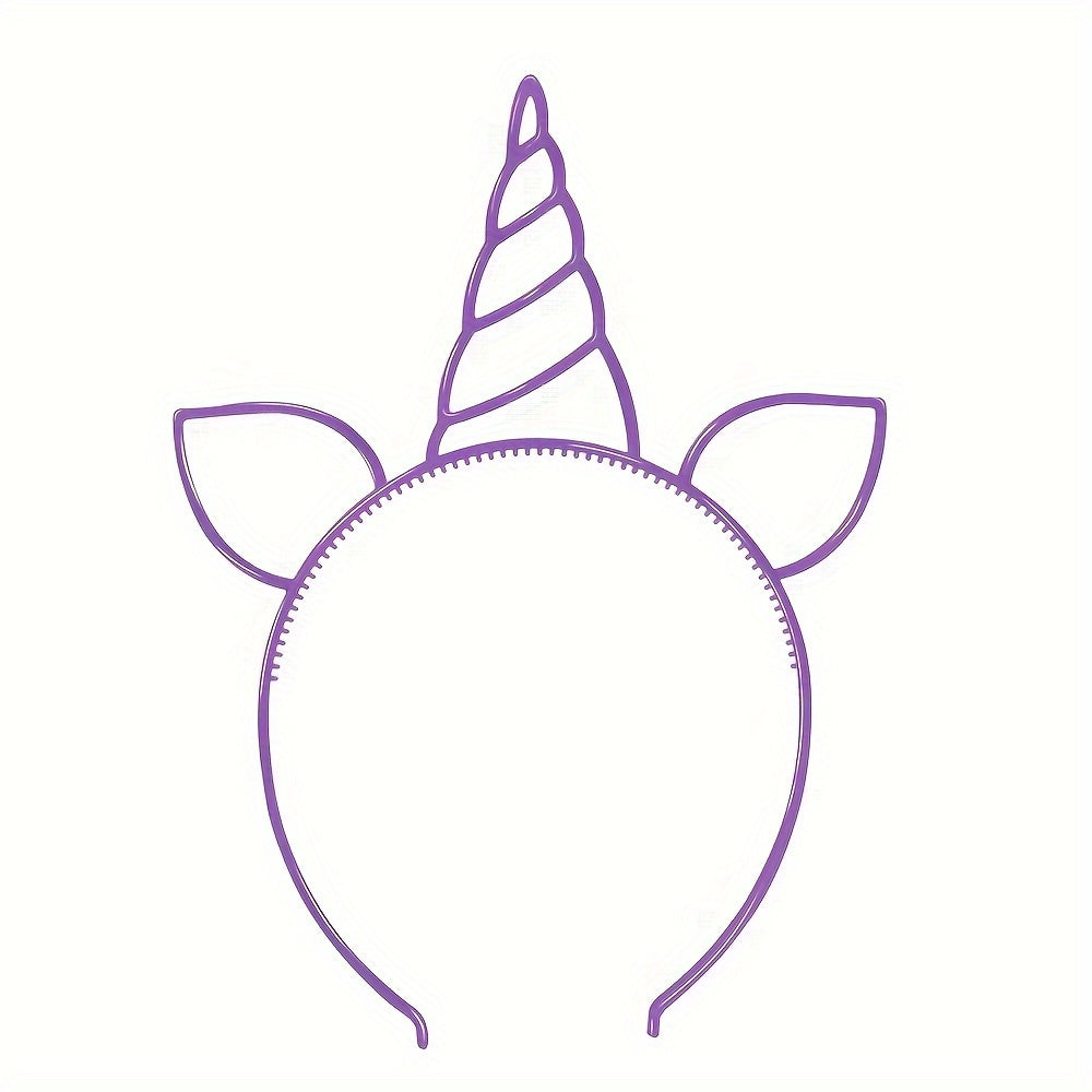 6 Pack Unicorn Headbands Neon Glowing Party Favors for Teens