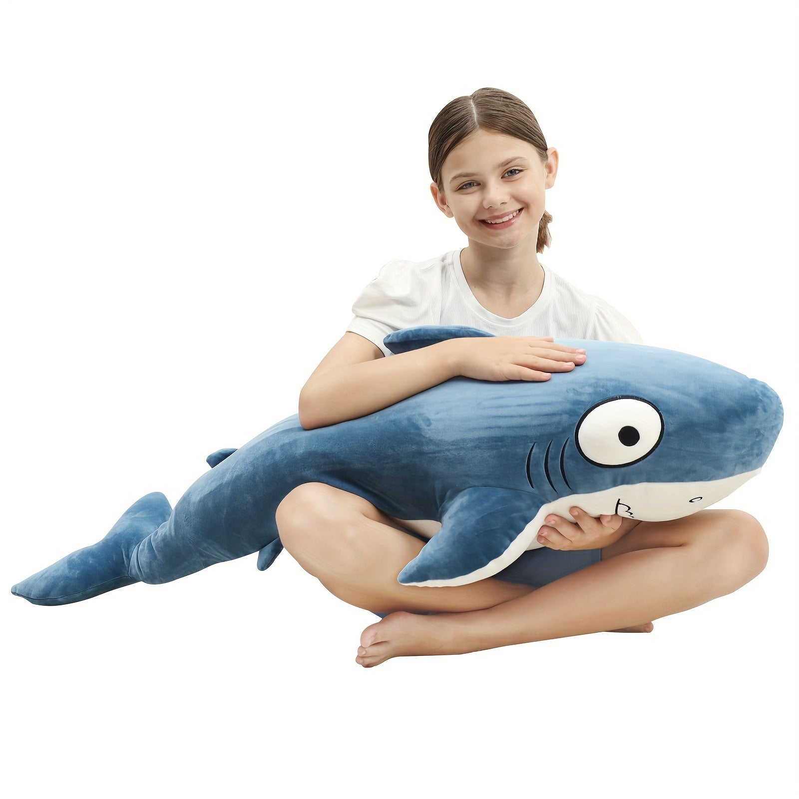 121cm Big Shark Plush Hugging Pillow Ocean Fish Doll Gift