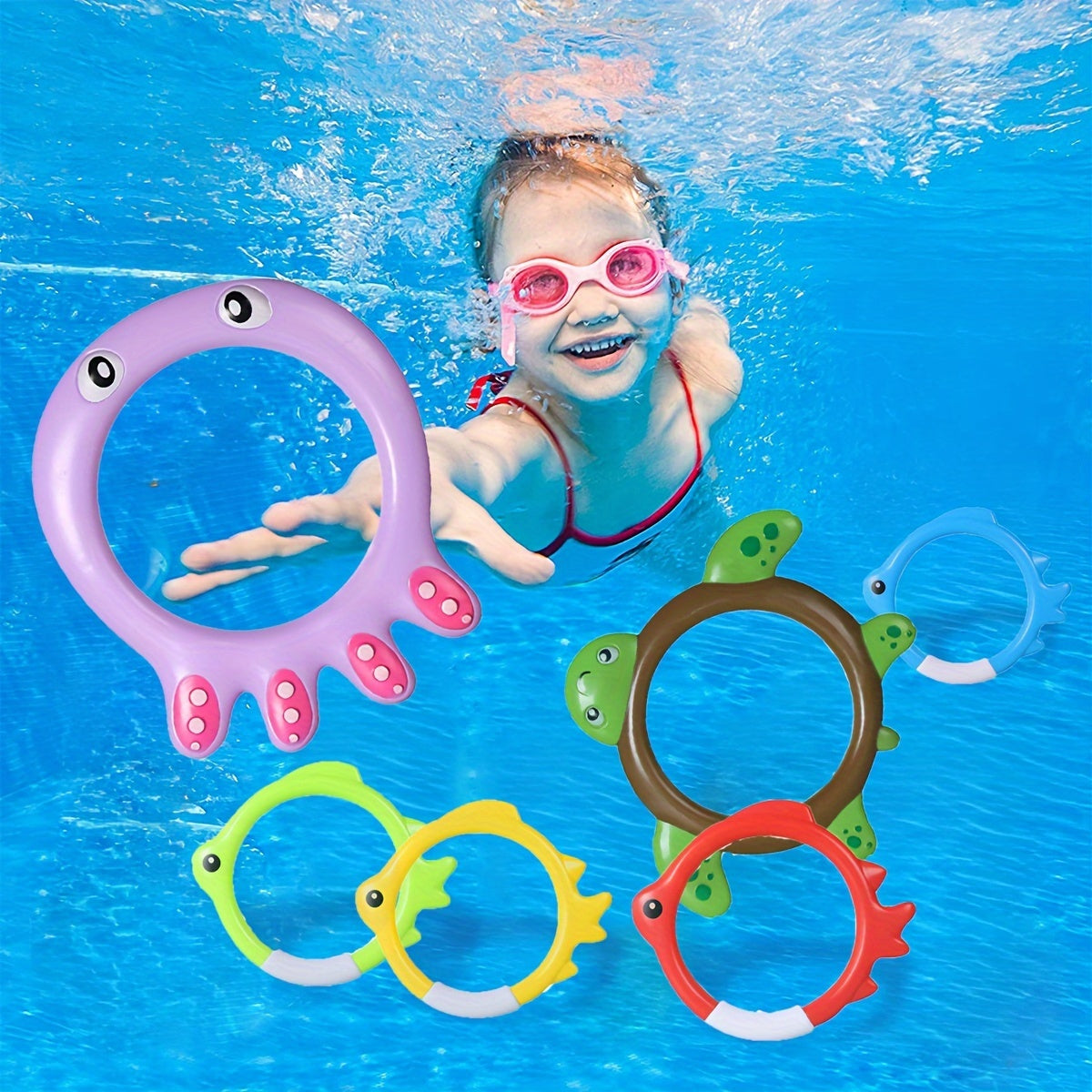 Fast Arrival Diving Swimming Pool Toy - Squid & Turtle - Water Games Trai