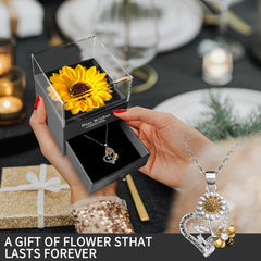 Sunflower Jewelry & Soap Flower Brooch Set