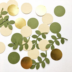 100pcs Green and Golden Confetti Party Supplies