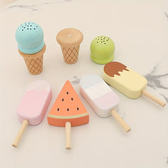 Mini Kitchen Refrigerator Wooden Chef Toy Set, Eid Mubarak