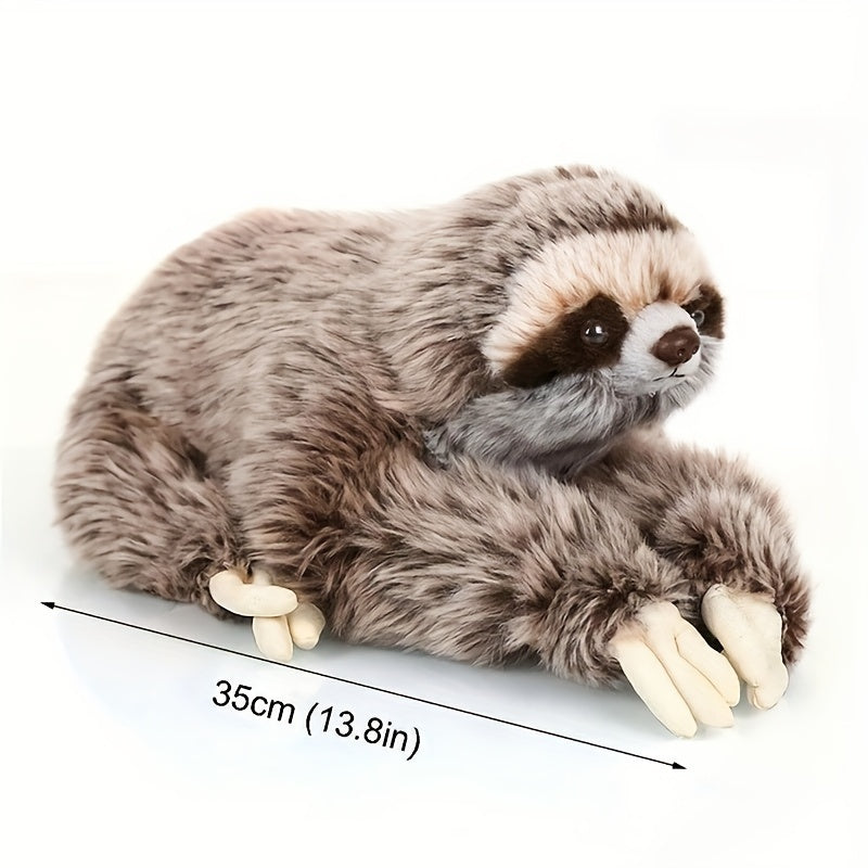 Realistic Three Toed Sloth Plush Animal Soft Plush Sloth Birthday Gift Plush