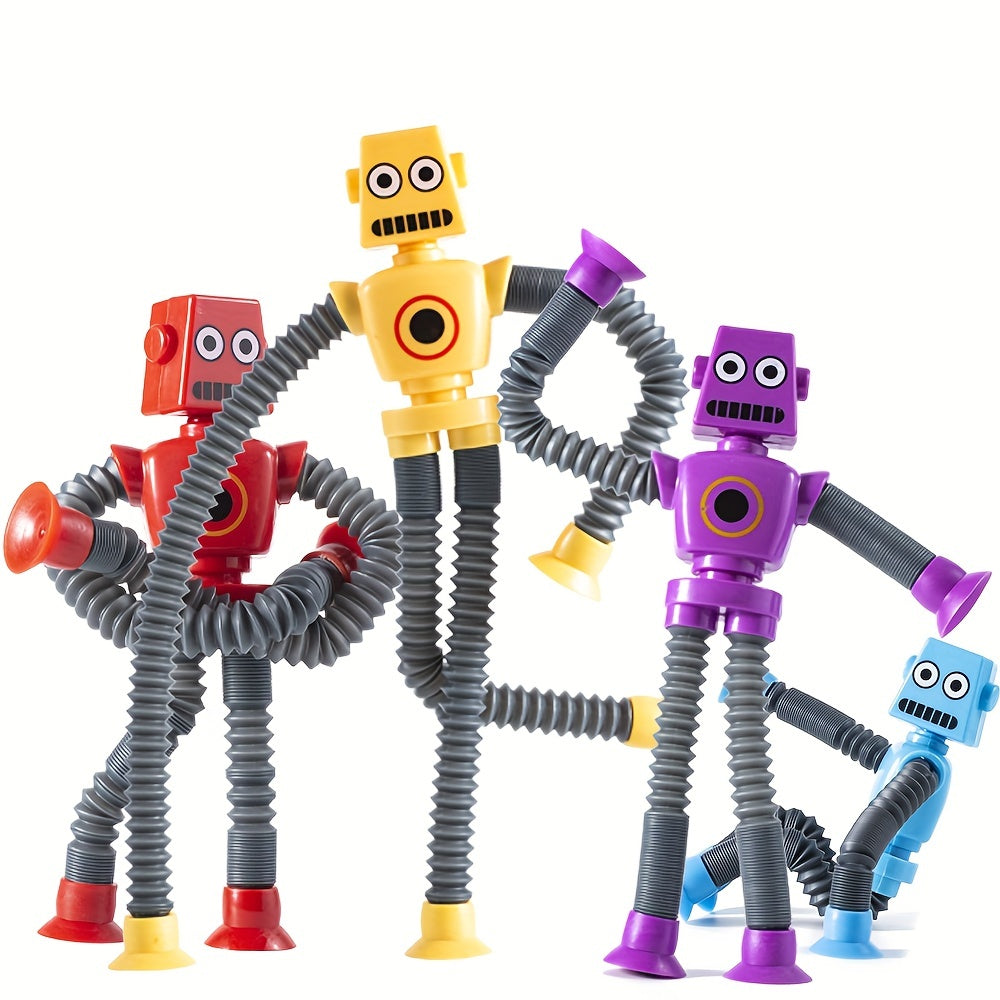 4pcs Giraffe Robot Stretch Toys DIY Transformable Relax Figures
