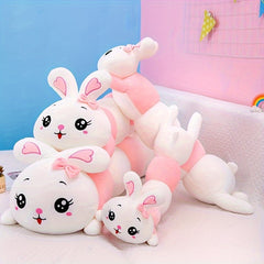 Cute Rabbit Long Body Plush Stuffed Pillow - Soft Birthday Gift