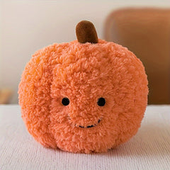 Halloween Pumpkin Plush Toy Pillow Soft Stuffed Pumpkin with Smiling Face