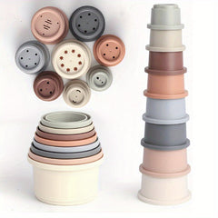 8 Stacking Cups Beach Toys Educational Music Bath Boys