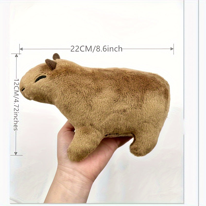 8in Capybara Rodent Plush Toys Lifelike Soft Animal Holiday Decor