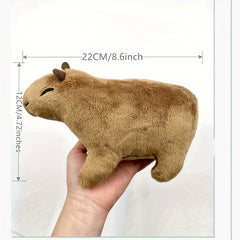 8in Capybara Rodent Plush Toys Lifelike Soft Animal Holiday Decor