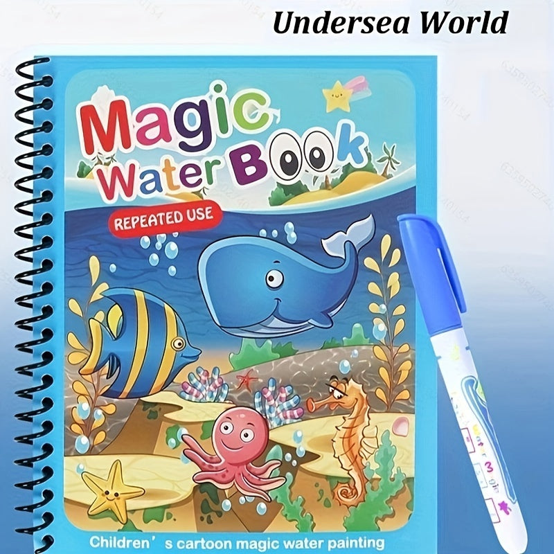 Magic Water Painting Book for Kids Reusable Educational Learning Toy