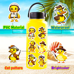 50pcs Yellow Duck Stickers for Guitar Skateboard Laptop Car Helmet