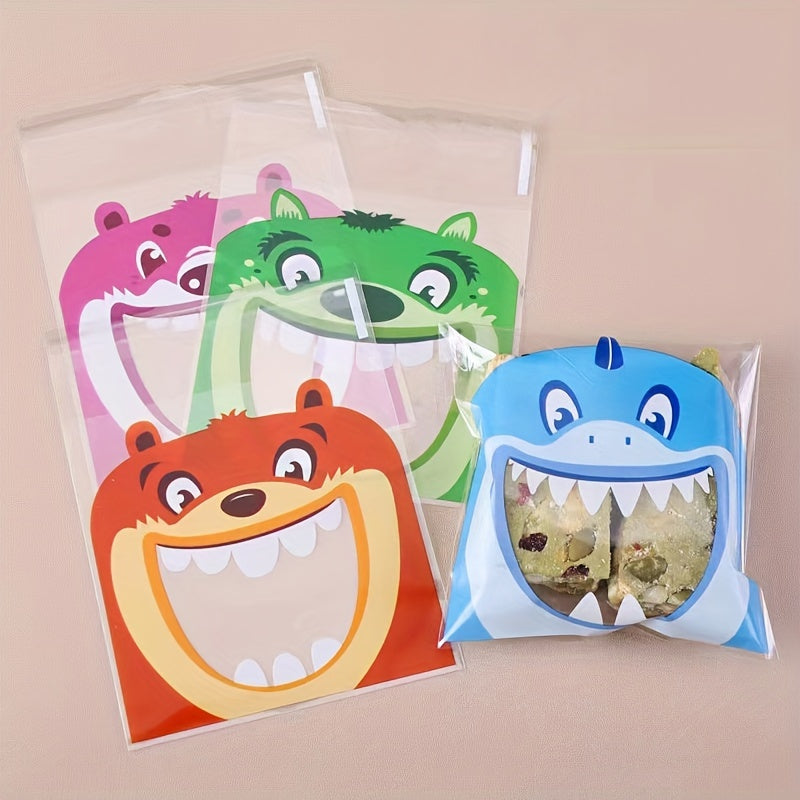 100pcs Big Teeth Mouth Monster Plastic Bags Party Favors