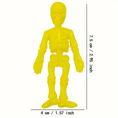 20pcs Halloween Skeleton Stretch Toys Soft TPR Rubber Party Favors