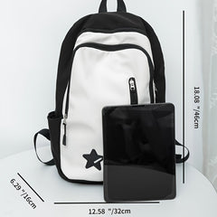 Large Capacity Retro Style Backpack Lightweight with Laptop Compartment