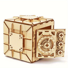 3D Wooden Puzzle Password Box Safe Box Model Toy DIY Password