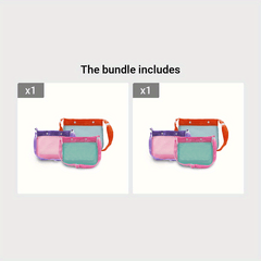 2pcs Mesh Beach Toy Bag Sand Toys & Seashell Collecting Ideal Pool Swim