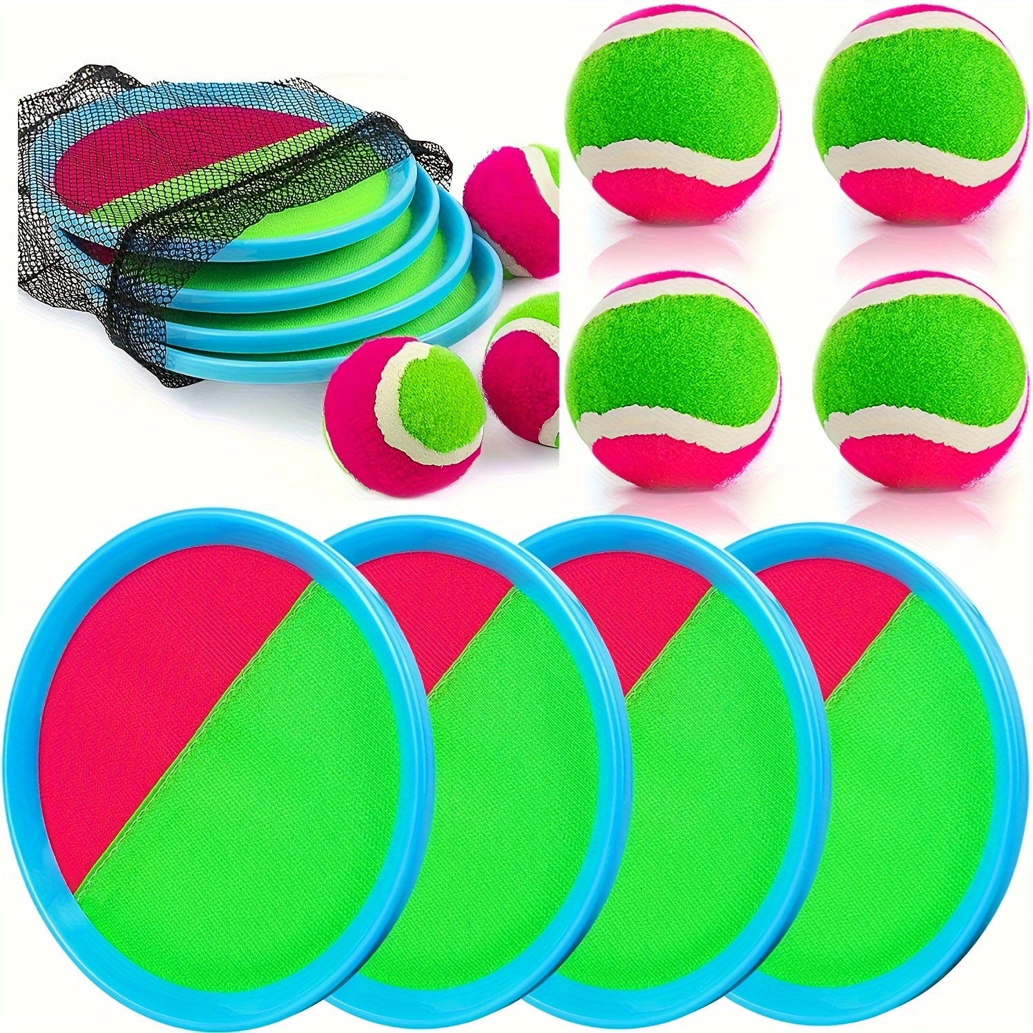 Beach Catch Ball Set with 2 Paddles and 1 Ball