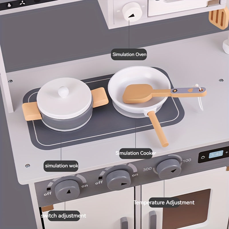 Mini Kitchen Refrigerator Wooden Chef Toy Set, Eid Mubarak