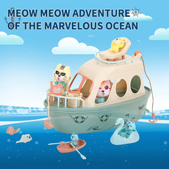 Pet Cat Toys Kitten Toy Playset Cat Toy Boat Pirate Party Favor