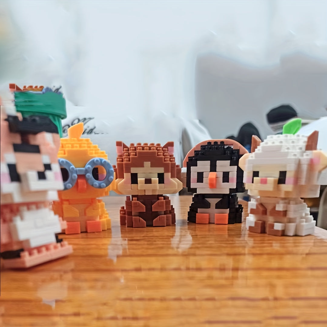 2" Mini Animal Building Blocks Set - Desk Decor & Gift Idea - Mixed Colors