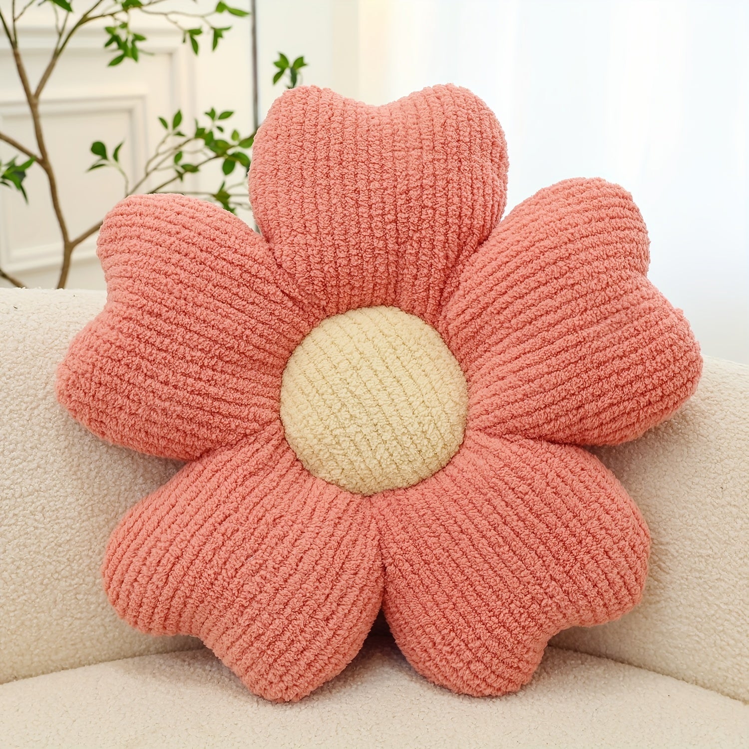 Five Petals Flower Cushion 19.7in Compression Bag Packaging Six Colors